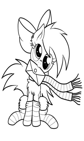 Online coloring book: Coloring pony pony with a letter